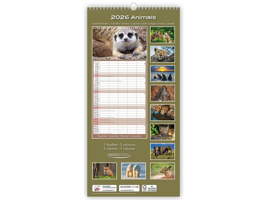 TH Calendrier familial Animals 2026