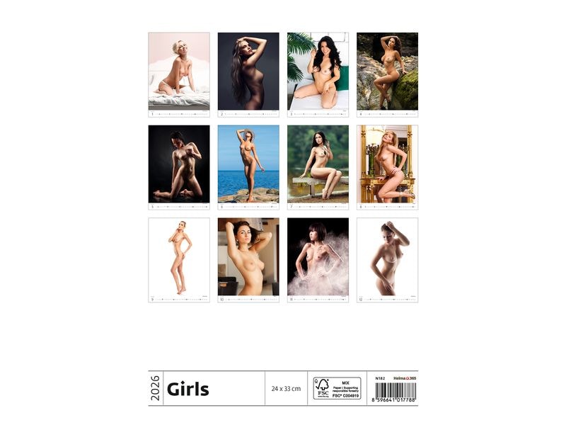 TH Calendrier érotique illustré Filles 2026