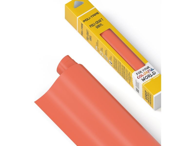 Poli-Tape Film de vinyle Permanent 30.5 x 183 cm, Abricot Crush mat