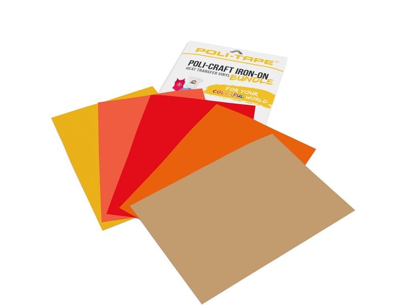 Poli-Tape Film thermocollant Été A4, multicolore, 5 pièces