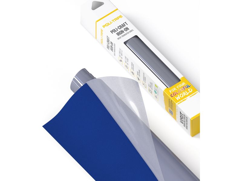 Poli-Tape Film thermocollant Tubitherm Flock, 30.5 x 61 cm, bleu mat