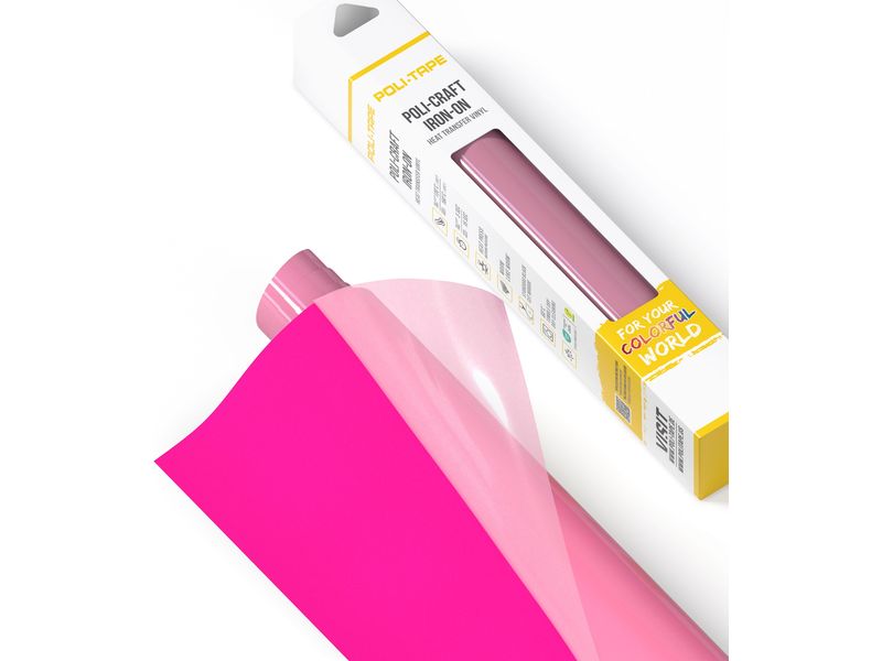 Poli-Tape Film thermocollant Tubitherm Flock, 30.5 x 61 cm, rose mat
