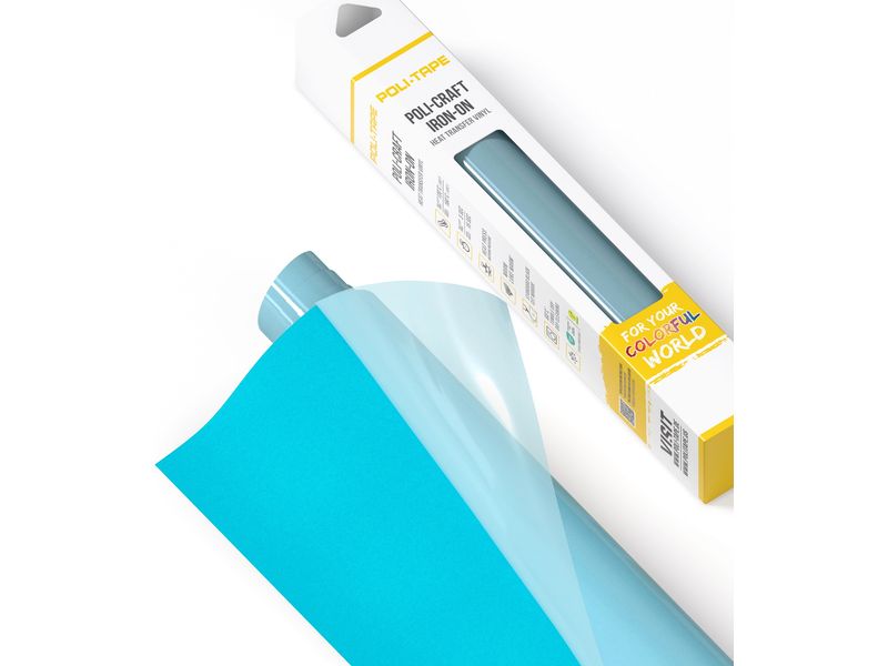 Poli-Tape Film thermocollant Tubitherm Flock, 30.5 x 61 cm, turquoise mat