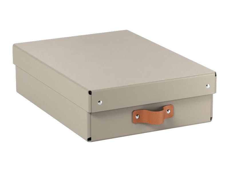 Leitz Boîte d'archives Puro plate avec couvercle à charnière, 2 pièces, Sabler