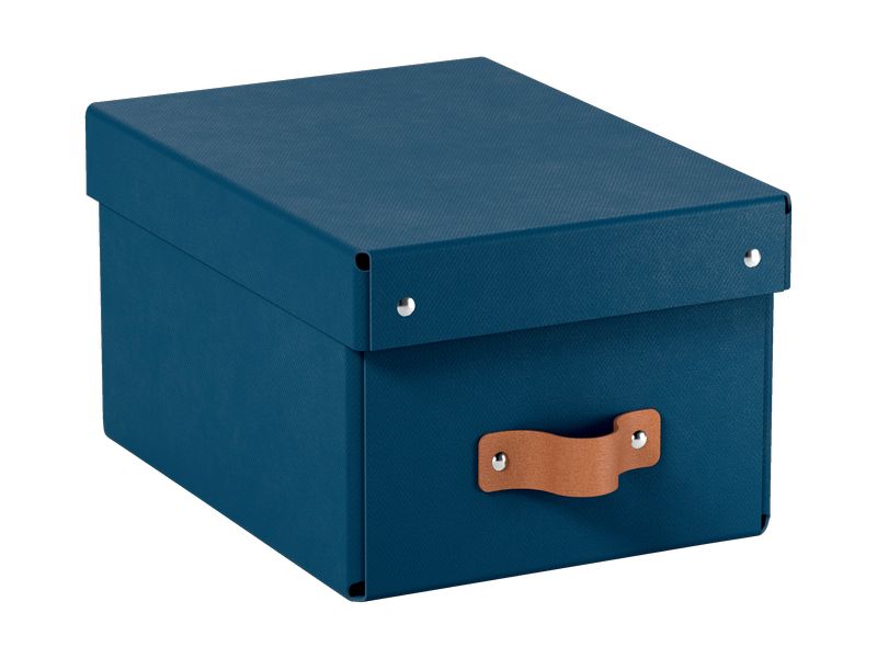 Leitz Boîte d'archives Puro petite, avec couvercle à charnière 2 pièces, bleu nuit