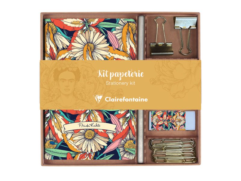 Clairefontaine Set d'écriture Frida Kahlo A5, À lignes, Multicolore