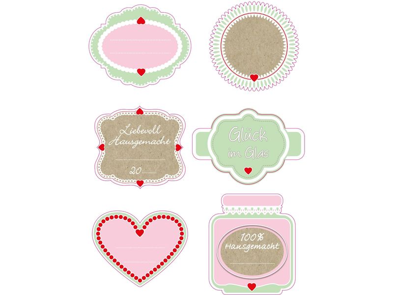 Dr.Oetker Étiquettes de bouteille 3222 50 x 50 mm, 4 feuilles