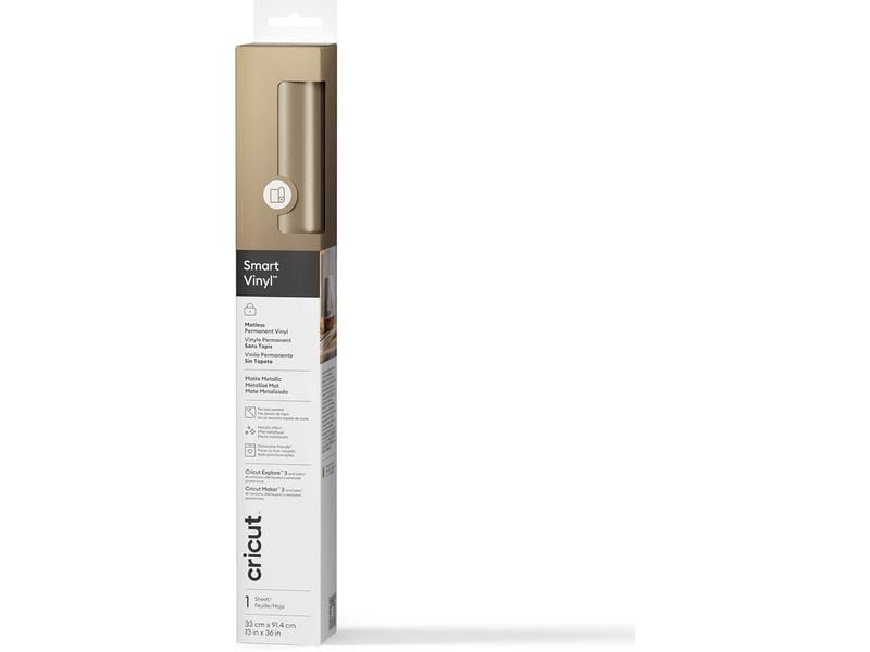 Cricut Film de vinyle Smart Permanent 33 x 91 cm, 1 Pièce/s, Champagne