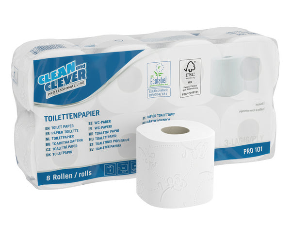 CLEAN and CLEVER papier toilette petits rouleaux PRO 101
