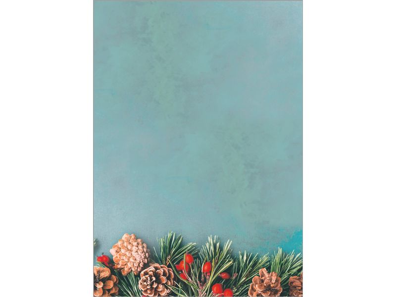 Sigel Papier à motif Green Christmas, A4, 90 g/m², 100 Blatt