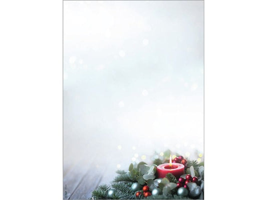 Sigel Papier à motif Candlelight Cheer, A4, 90 g/m², 100 feuilles