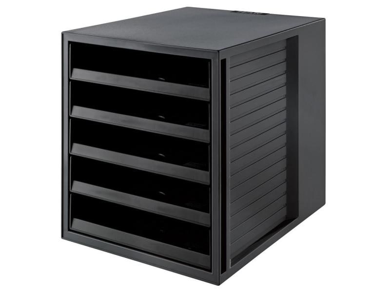 HAN Boîte à tiroirs Karma A4 Ensemble de cabinet, noir