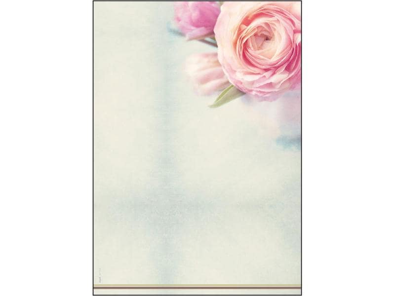 Sigel Papier à motif Rose Garden A4, 50 feuilles