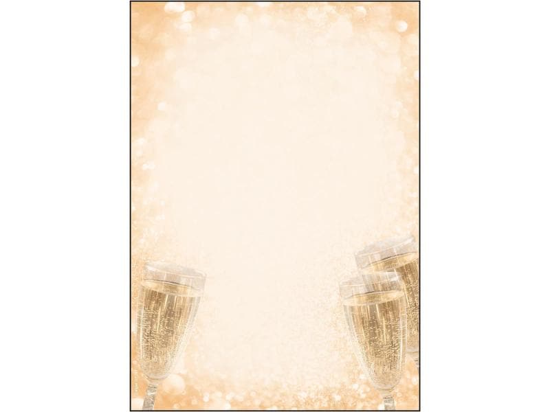 Sigel Papier à motif Champagne A4, 100 feuilles