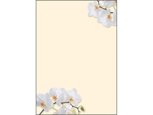 Sigel Papier à motif White Orchid A4, 50 feuilles