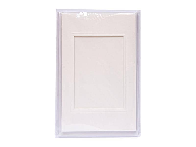 Folia Carte passe-partout 220g/m2 perle carrée blanc