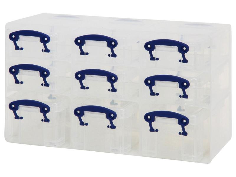 Really Useful Box Boîte à tiroirs 6 x 0.2 l, 3 x 0.3 l Transparent