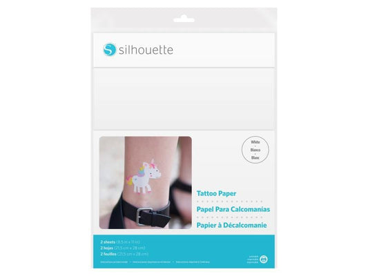 Silhouette Papier à tatouage imprimable blanc