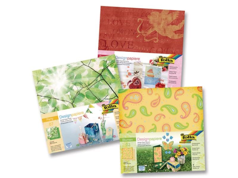 Folia Papier de fantaisie Romantique Multicolore