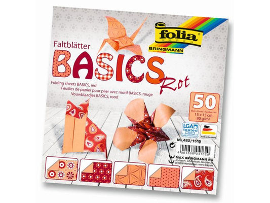 Folia Feuilles origami Basics  rouge