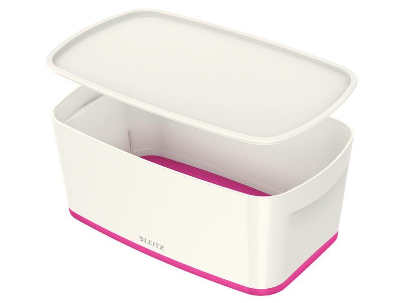 Leitz Boîte de rangement MyBox Petit Blanc; Rose