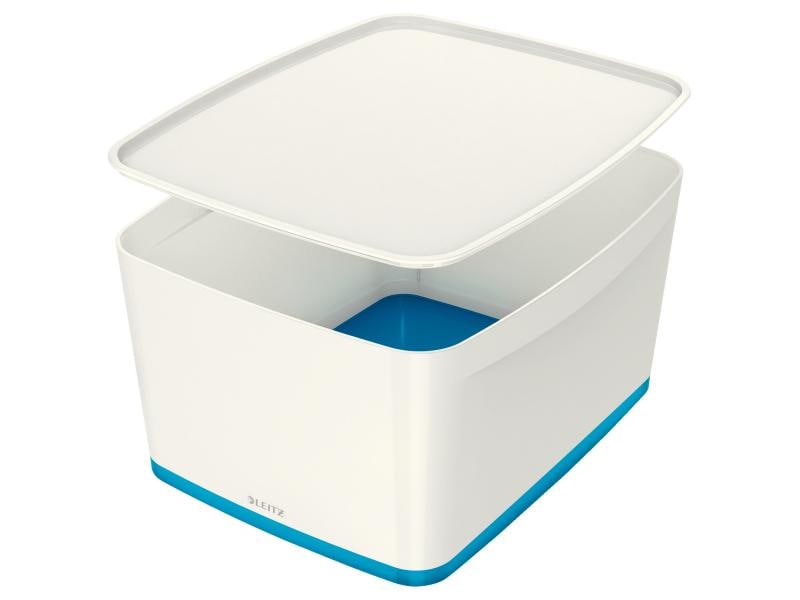 Leitz Boîte de rangement MyBox Grand Blanc/Bleu