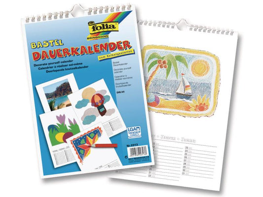Folia Calendrier perpétuel A4, blanc
