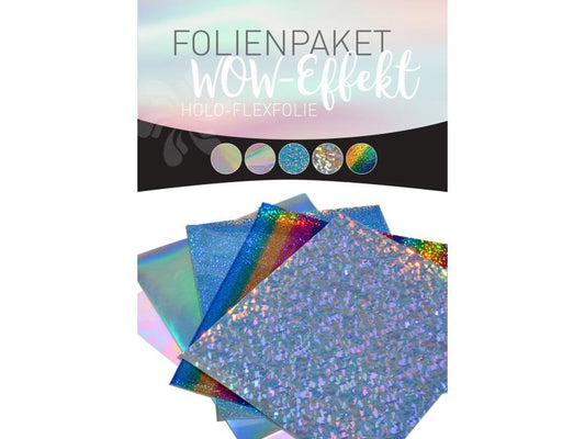 Stahls Film thermocollant Flex Set WOW Argenté/Bleu/Multicolore