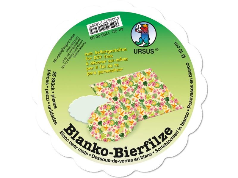 URSUS Dessous de verre en carton avec bord ondulé 100 Pièce/s