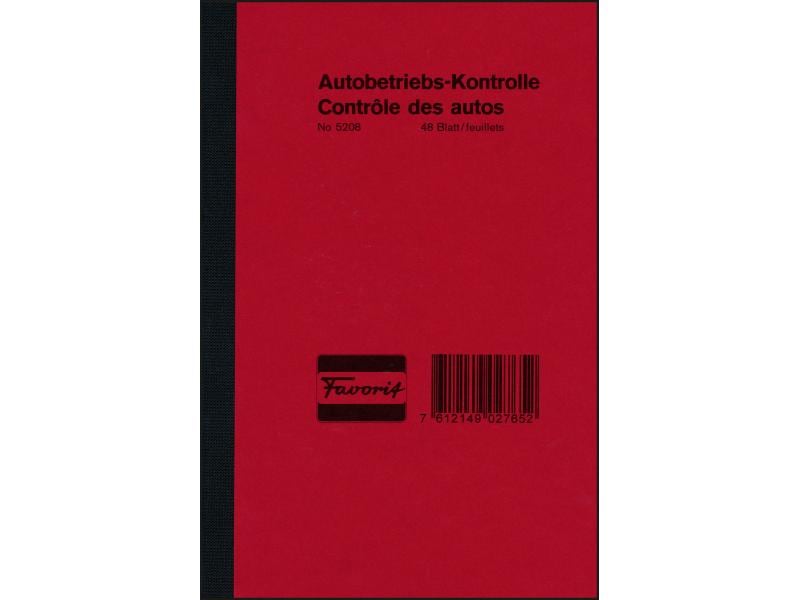 Favorit Bloc autocopiant Contrôle d'exploitation automobile 48 feuilles