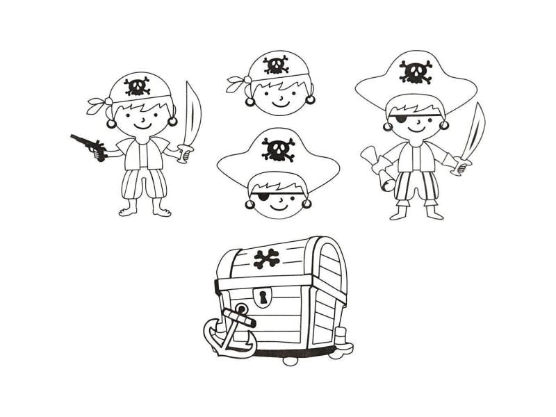 Creativ Company Film rétractable 10.5 x 14.5 cm Pirate, 4 pièces