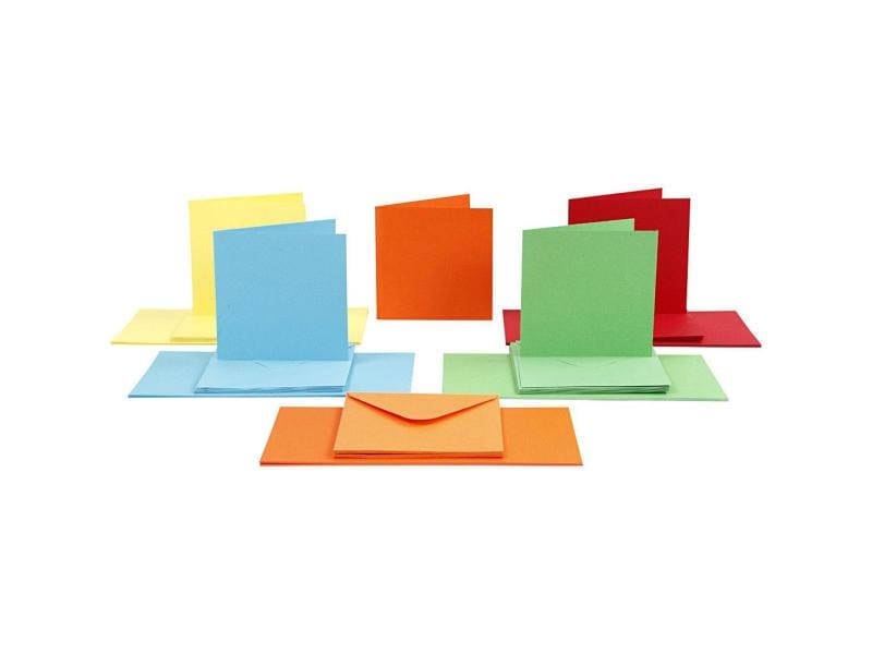 Creativ Company Carte vierge 15 x 15 cm 50 jeux, multicolore
