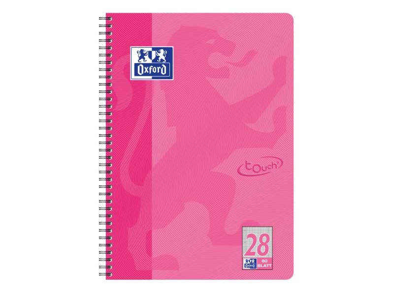 Oxford Carnet de notes Carnet de notes Touch college, A4, quadrillé, rose