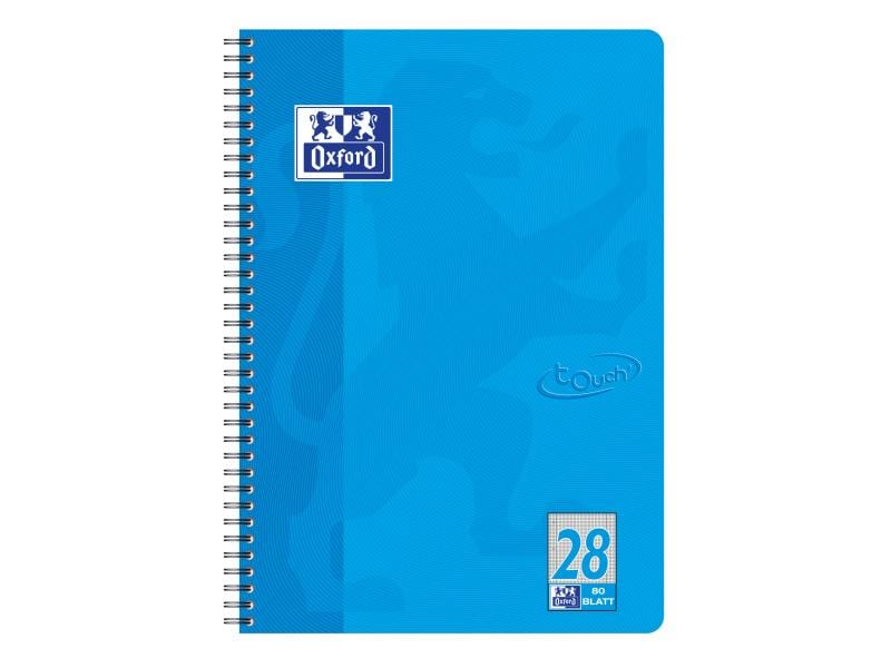 Oxford Carnet de notes Cahier Touch college, A4, quadrillé, bleu marine