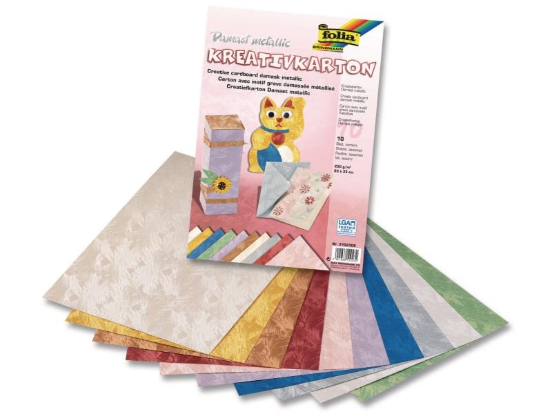 Folia Carton de bricolage Damas Couleur assortie