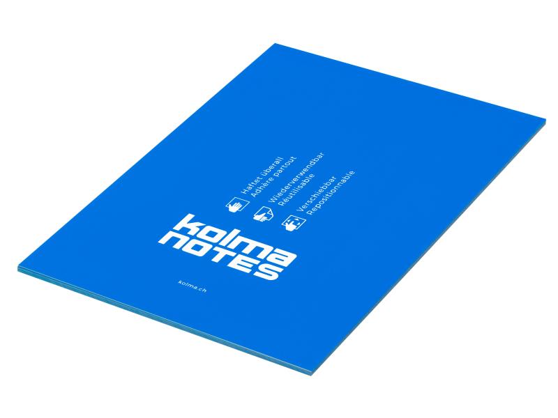 Kolma Fiche de bloc-notes NOTES A5 Bleu, 50 feuilles