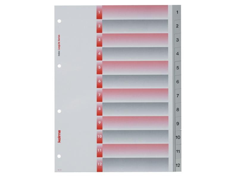 Kolma Registre A4 LongLife 1-12