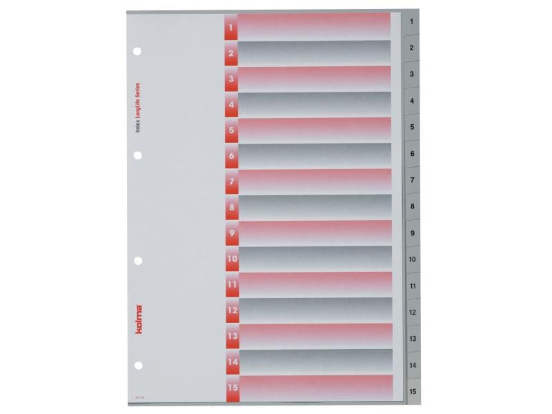 Kolma Registre A4 LongLife 1-15