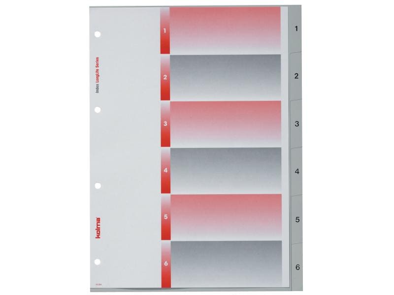 Kolma Registre A4 LongLife 1-6