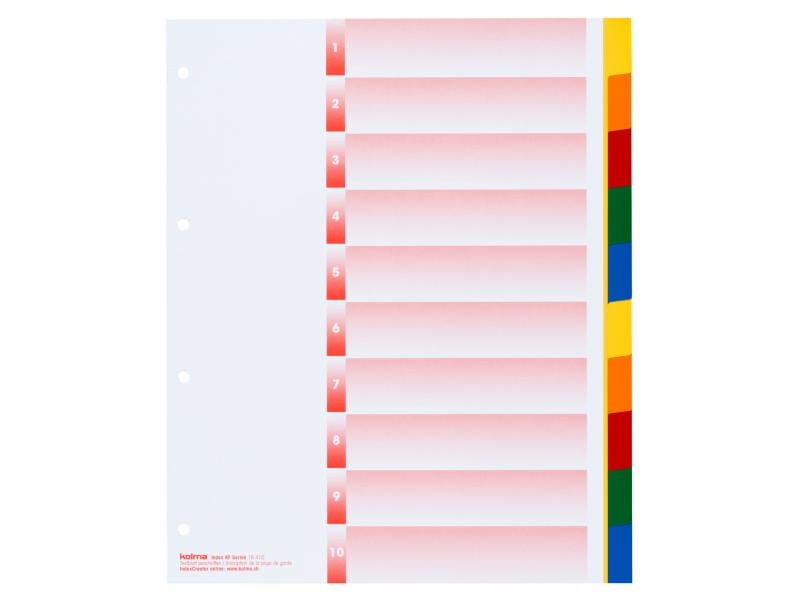 Kolma Registre A4 XL KolmaFlex 1-10 En couleur