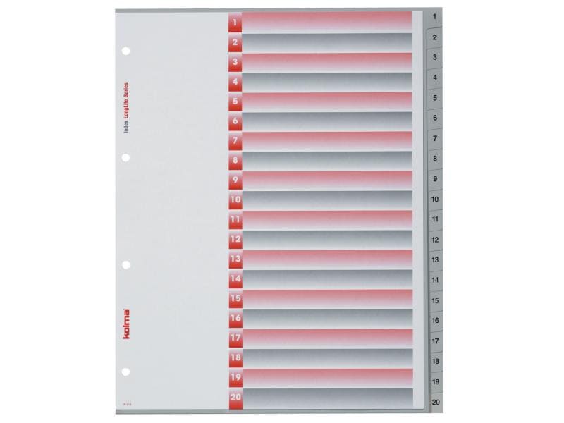 Kolma Registre A4 XL LongLife 1-20