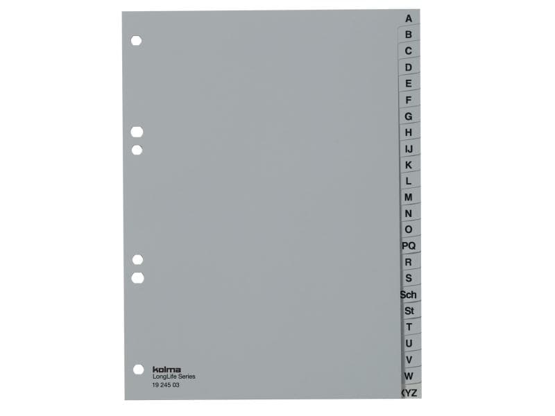 Kolma Registre A5 LongLife A-Z, haut