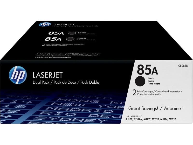 HP Toner Nr. 85A (CE285AD) Black (paquet de 2)