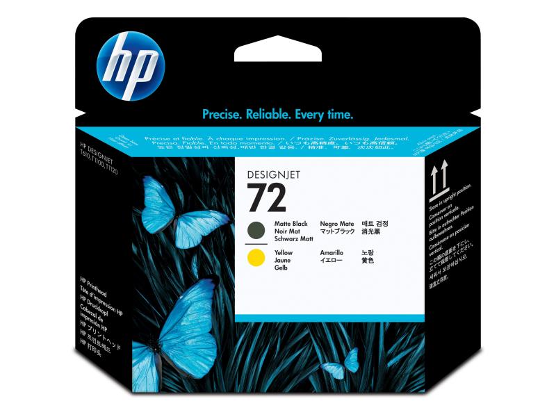 HP Tête d’impression Nr. 72 (C9384A) Matte Black/Yellow