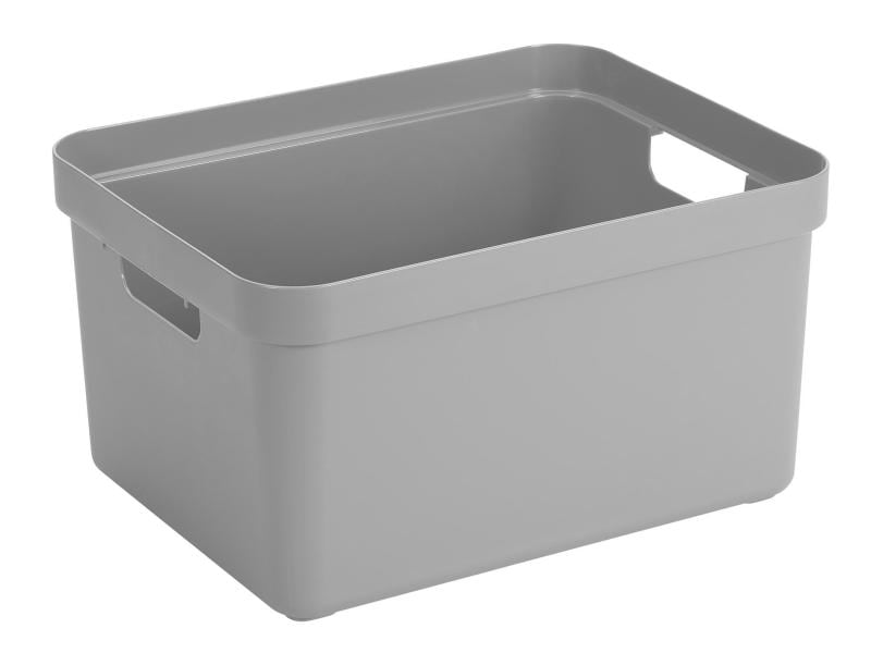 Sigma Home Boîte de rangement 32 l Gris clair