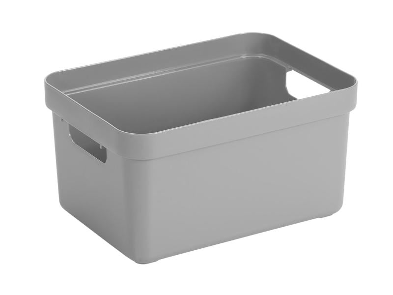Sigma Home Boîte de rangement 13 l Gris clair