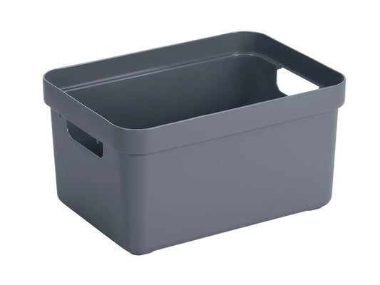 Sigma Home Boîte de rangement 13 l Bleu foncé/Gris