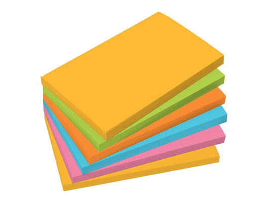 Sigel Fiche de bloc-notes 12.5 x 7.5 cm 6 blocs, multicolores