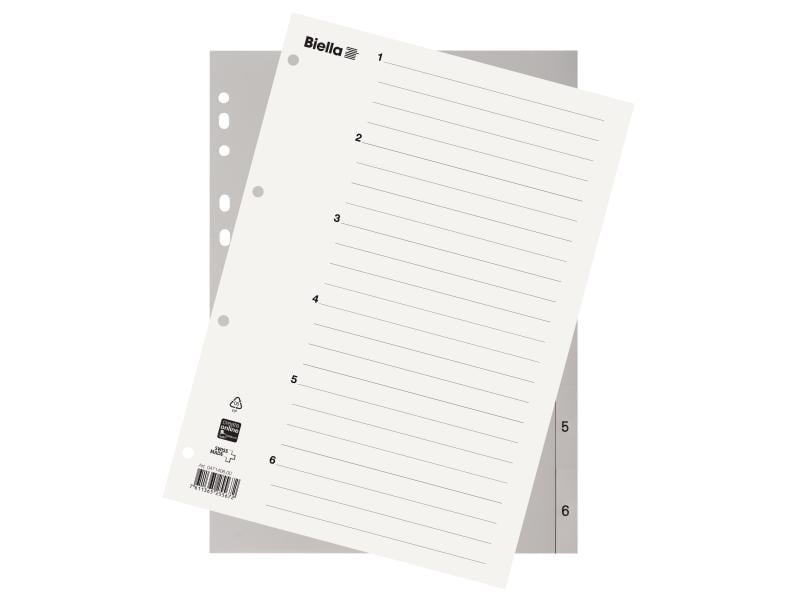 Biella Registre A4 1-6 avec feuille d'index