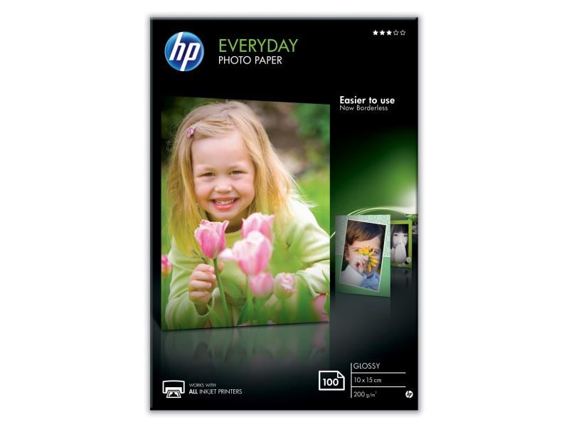 HP Papier photo 10 x 15 cm 200 g/m² 100 Pièce/s